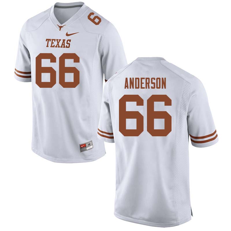 Men #66 Calvin Anderson Texas Longhorns College Football Jerseys Sale-White